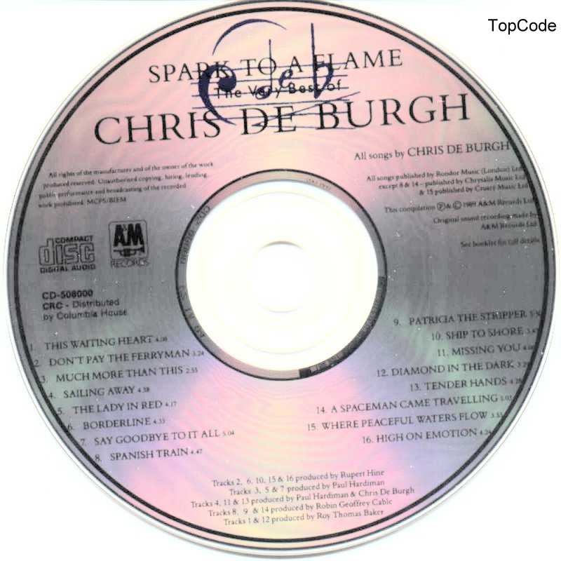 Chris De Burg  Spark To A Flame  CD
